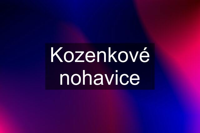 Kozenkové nohavice