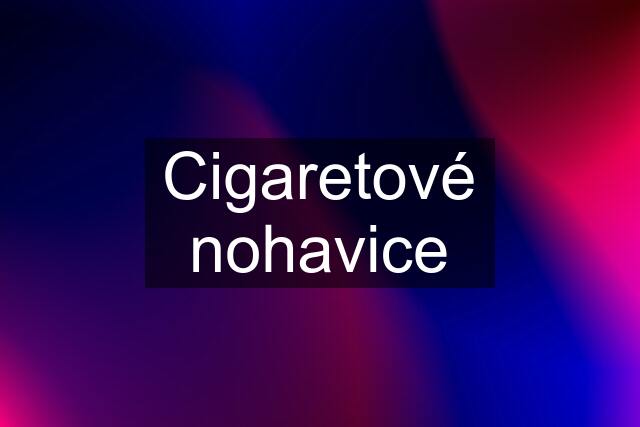 Cigaretové nohavice