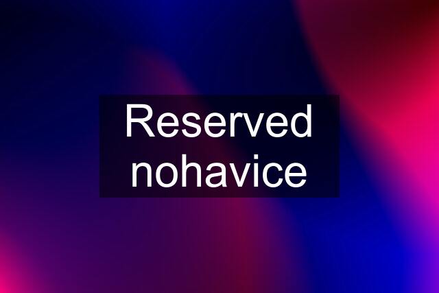 Reserved nohavice