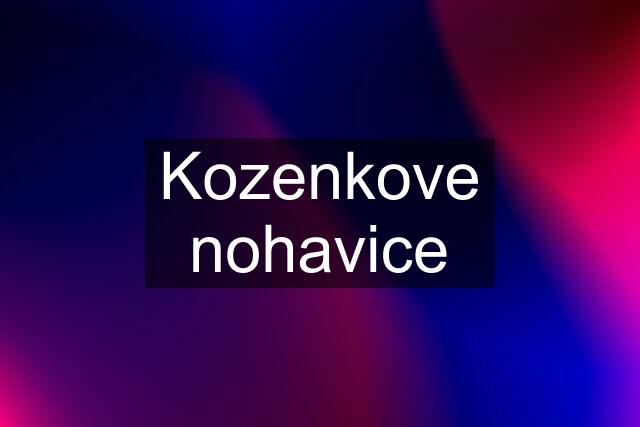 Kozenkove nohavice