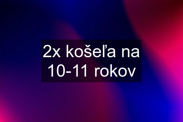 2x košeľa na 10-11 rokov