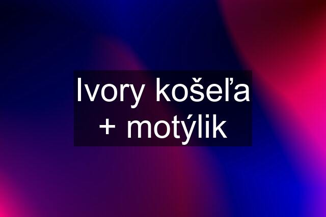 Ivory košeľa + motýlik