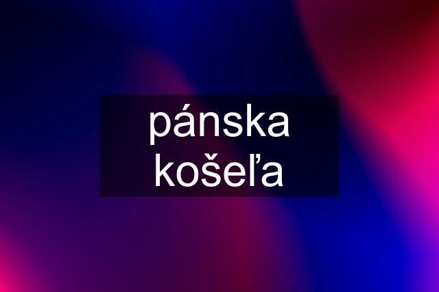 pánska košeľa