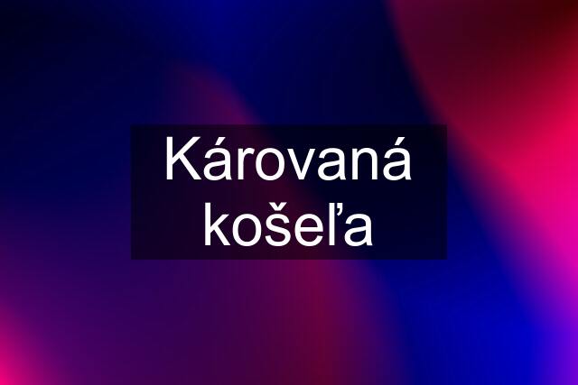 Károvaná košeľa