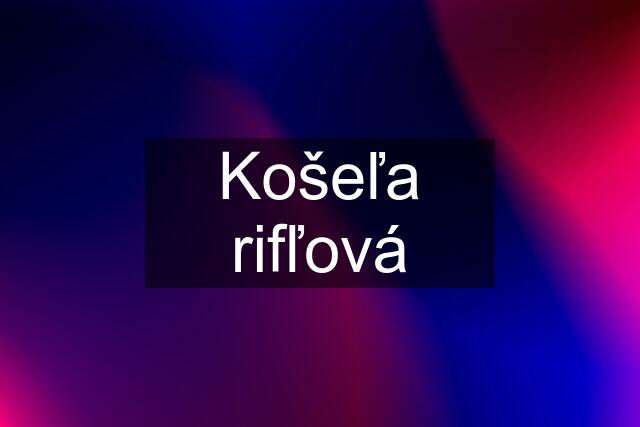 Košeľa rifľová