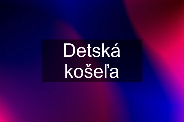 Detská košeľa