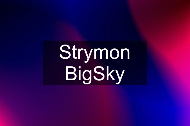 Strymon BigSky