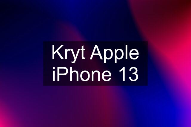 Kryt Apple iPhone 13