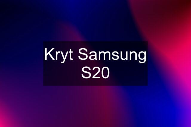 Kryt Samsung S20