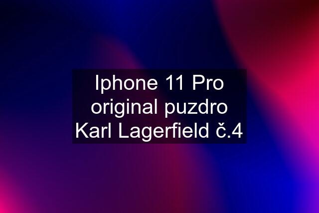 Iphone 11 Pro original puzdro Karl Lagerfield č.4