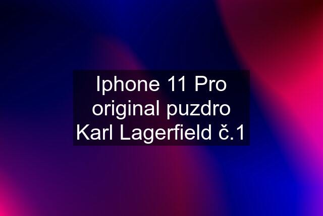 Iphone 11 Pro original puzdro Karl Lagerfield č.1