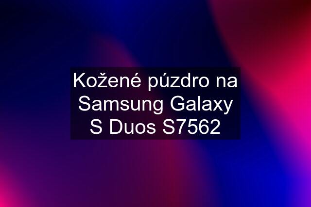 Kožené púzdro na Samsung Galaxy S Duos S7562