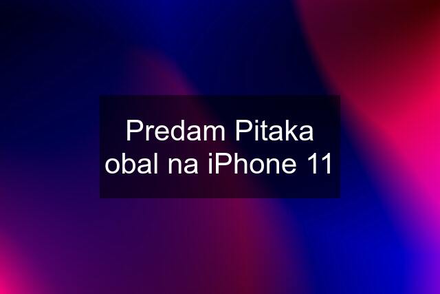 Predam Pitaka obal na iPhone 11