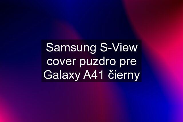 Samsung S-View cover puzdro pre Galaxy A41 čierny