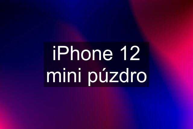 iPhone 12 mini púzdro