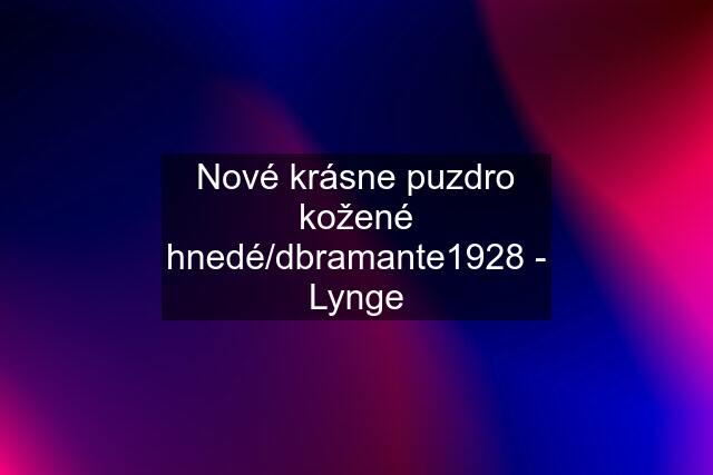 Nové krásne puzdro kožené hnedé/dbramante1928 - Lynge