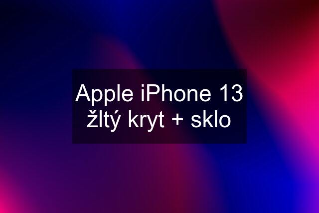 Apple iPhone 13 žltý kryt + sklo