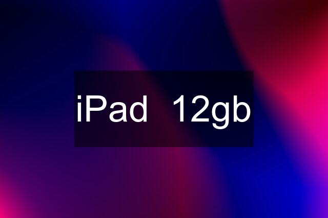 iPad  12gb