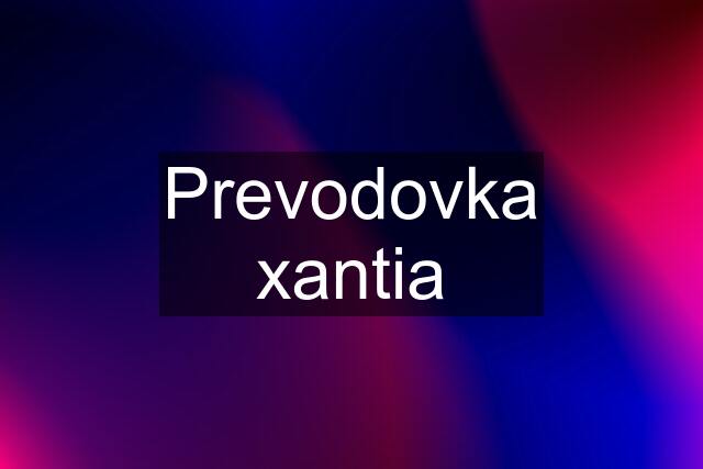 Prevodovka xantia