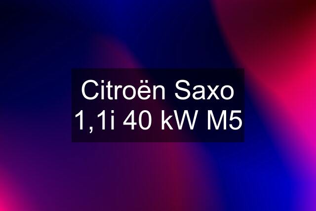 Citroën Saxo 1,1i 40 kW M5