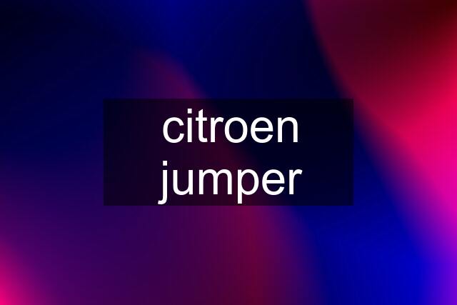 citroen jumper