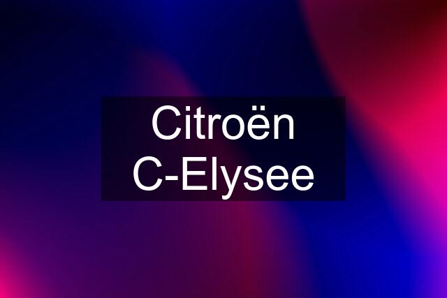 Citroën C-Elysee