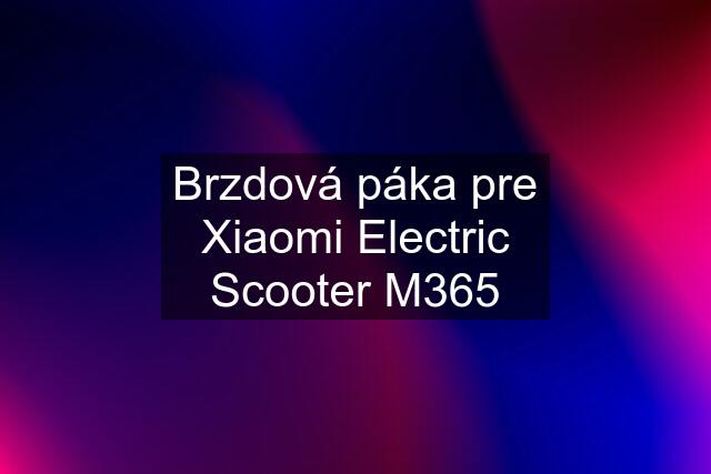 Brzdová páka pre Xiaomi Electric Scooter M365