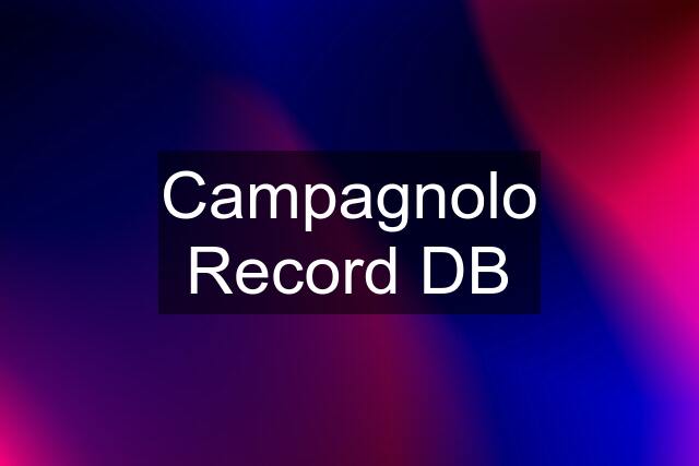 Campagnolo Record DB