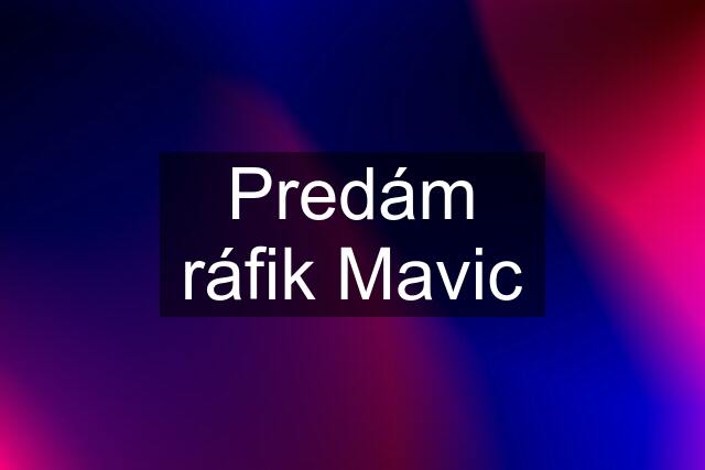 Predám ráfik Mavic