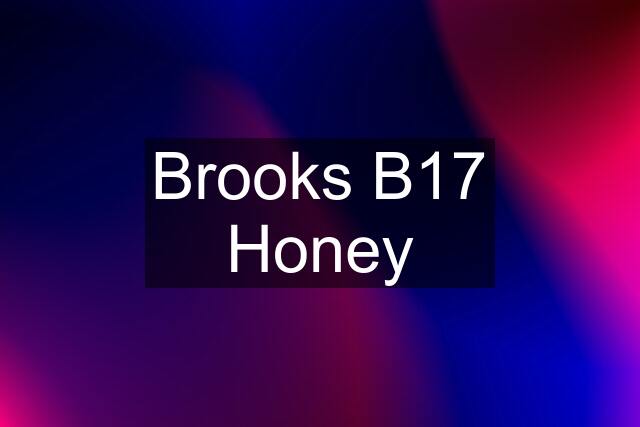 Brooks B17 Honey