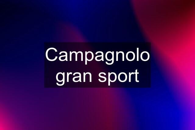 Campagnolo gran sport