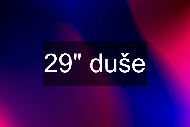 29" duše