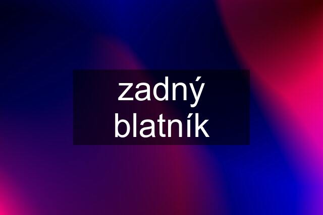 zadný blatník