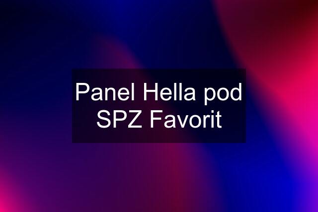 Panel Hella pod SPZ Favorit