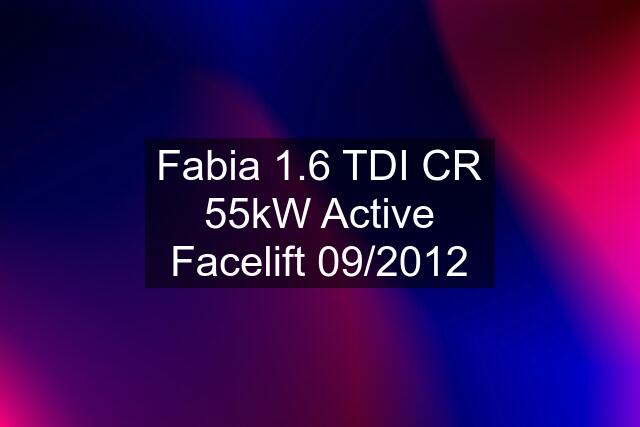 Fabia 1.6 TDI CR 55kW Active Facelift 09/2012