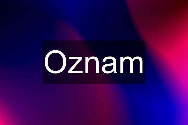 Oznam