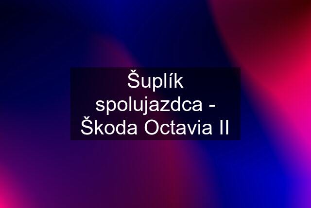 Šuplík spolujazdca - Škoda Octavia II