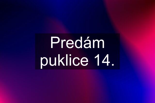 Predám puklice 14.