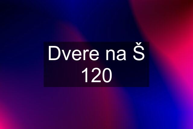 Dvere na Š 120