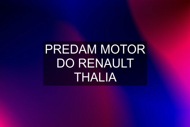 PREDAM MOTOR DO RENAULT THALIA