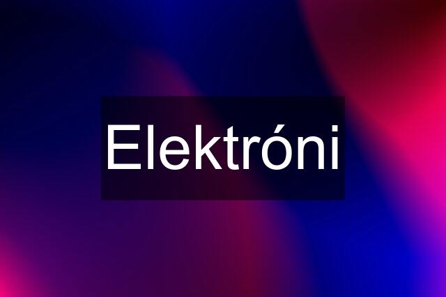 Elektróni