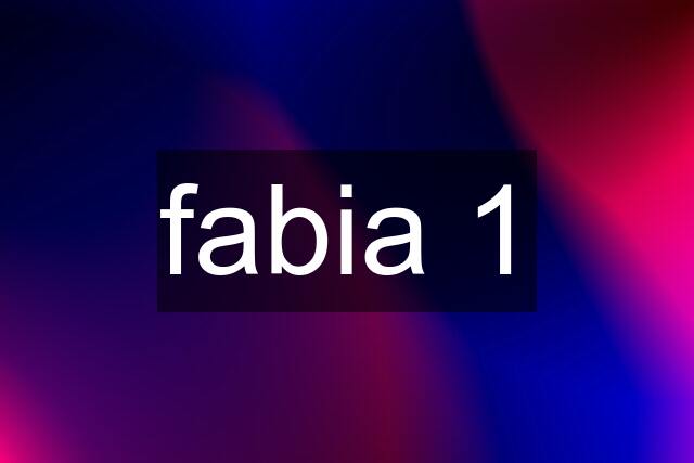 fabia 1