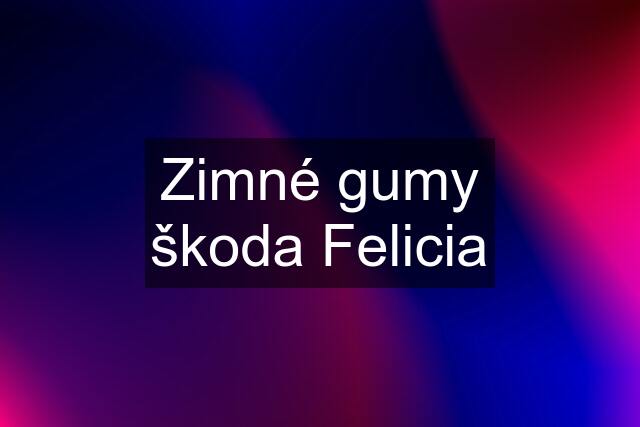 Zimné gumy škoda Felicia