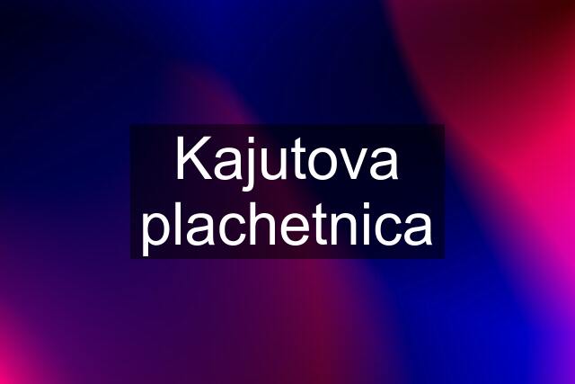 Kajutova plachetnica