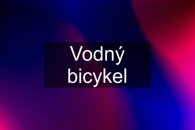 Vodný bicykel