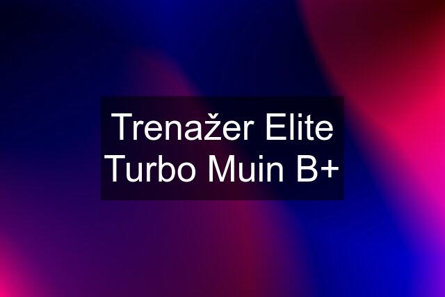 Trenažer Elite Turbo Muin B+