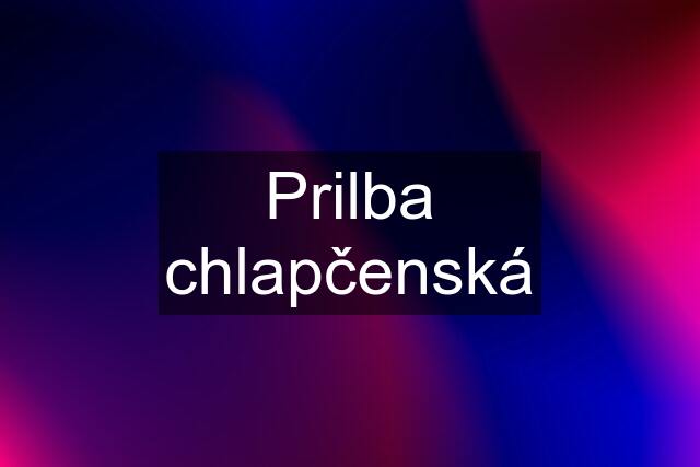 Prilba chlapčenská