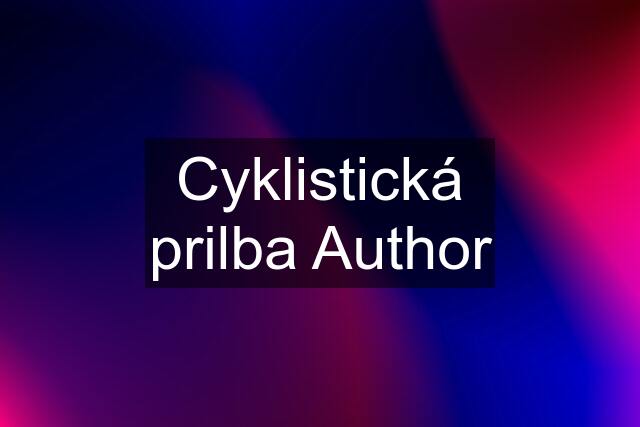 Cyklistická prilba Author