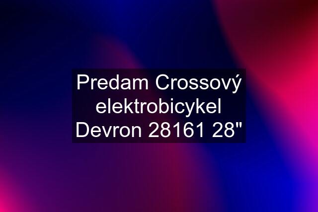 Predam Crossový elektrobicykel Devron 28161 28"
