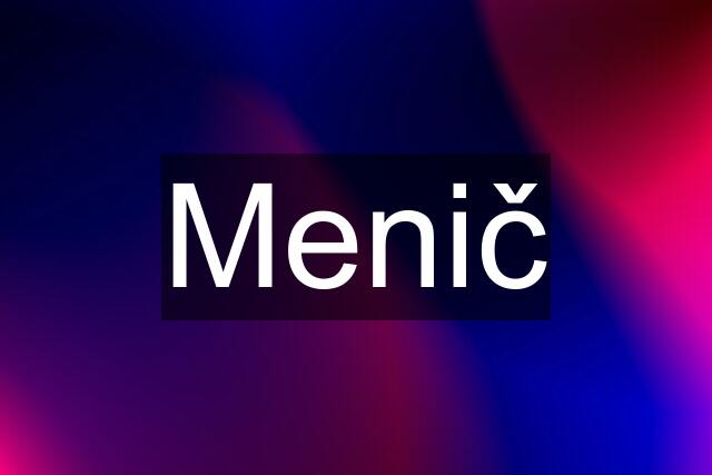 Menič